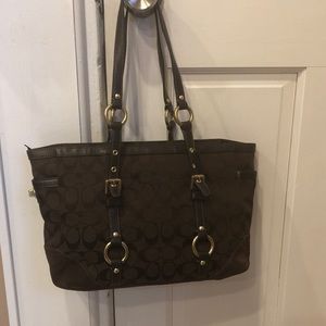 Coach Signature Jacquard Tote.